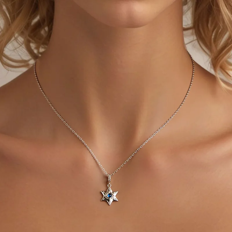 (bilde for) PANDORA Style Starburst Demon Eye Halskjede - BSN397 - Vis 4