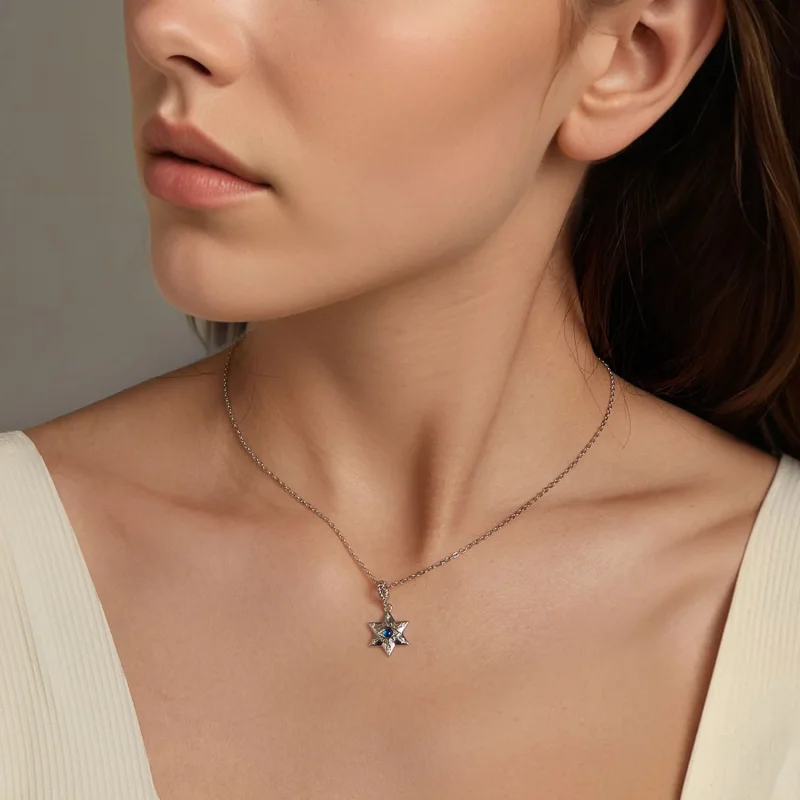 (bilde for) PANDORA Style Starburst Demon Eye Halskjede - BSN397 - Vis 6