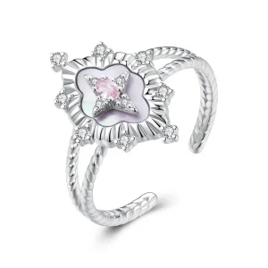 (bilde for) PANDORA Style Starlight Pink Shell Open Ring - YIR244-E