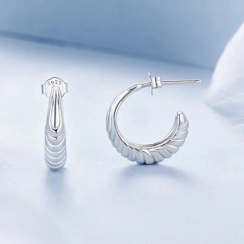 (bilde for) PANDORA Style Temperament tekstur øredobber - BSE1058 - Vis 4