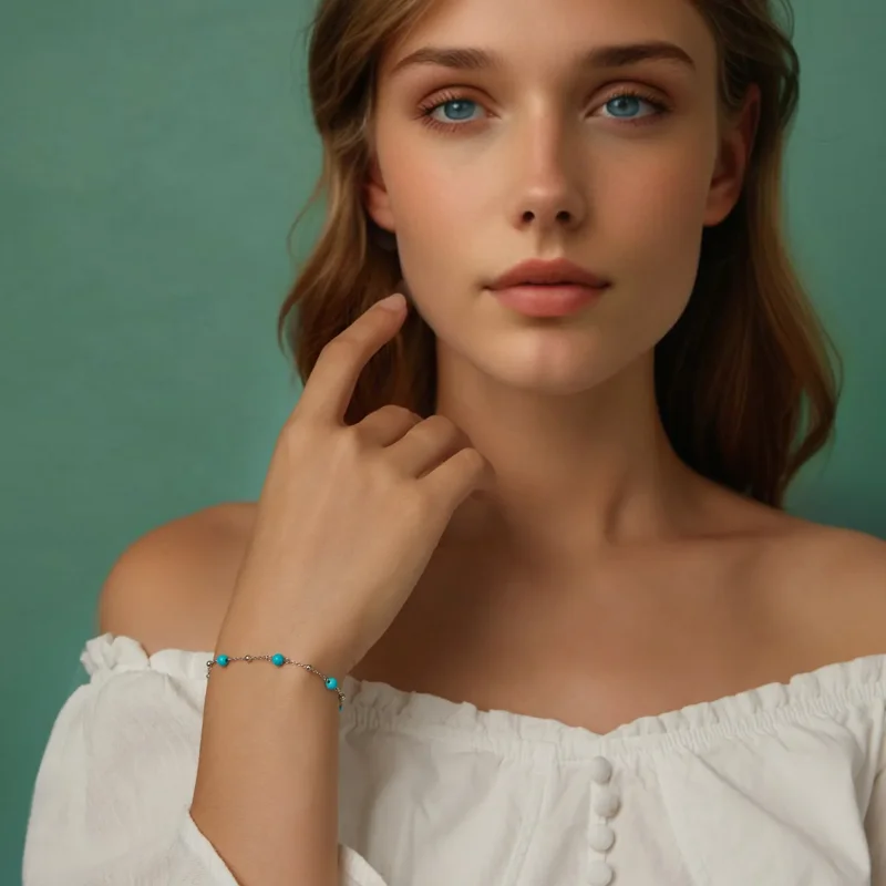 (bilde for) PANDORA Style turkis armbånd - BSB197 - Vis 7