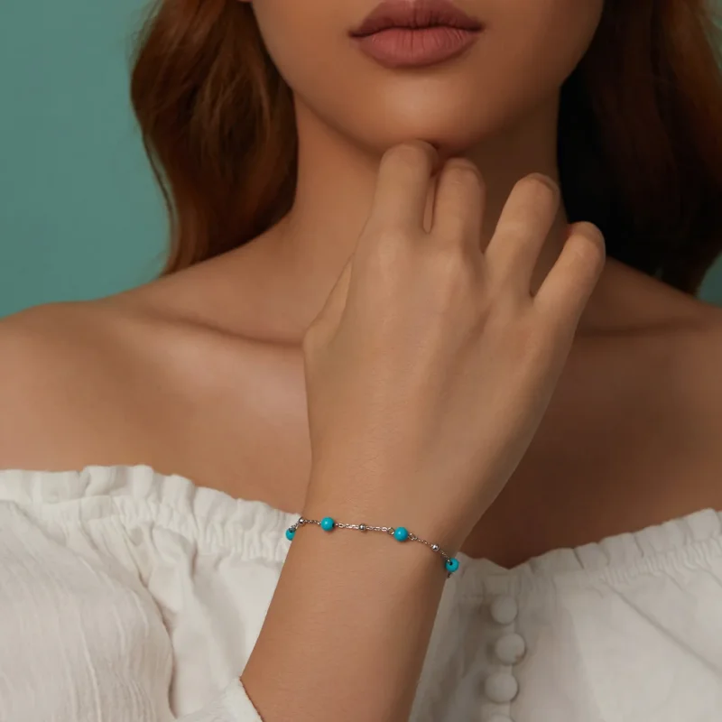 (bilde for) PANDORA Style turkis armbånd - BSB197 - Vis 10
