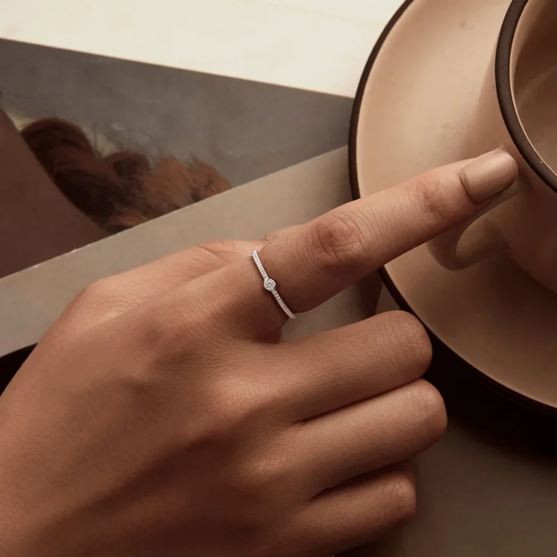 (bilde for) PANDORA Style Utsøkt liten enkeltring - BSR577 - Vis 5