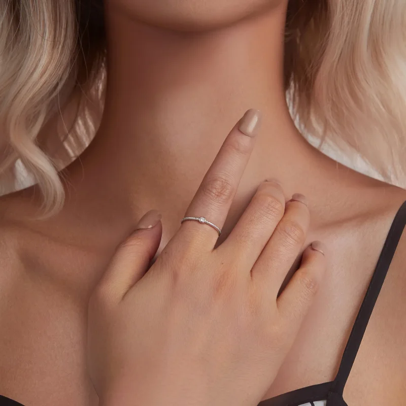 (bilde for) PANDORA Style Utsøkt liten enkeltring - BSR577 - Vis 6