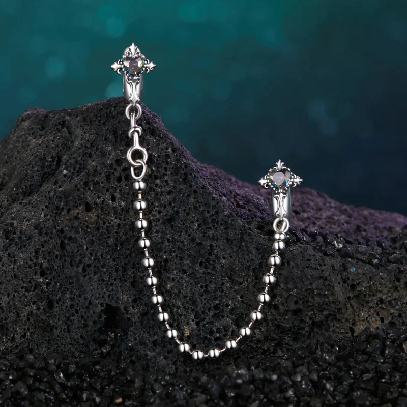 (bilde for) PANDORA Style Vintage Cross Silikon sikkerhetskjede - BSC1060 - Vis 2