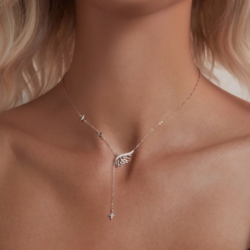 (bilde for) PANDORA Style Wings Halskjede - BSN395 - Vis 5