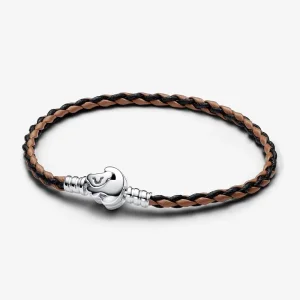 (bilde for) Disney Løvenes konge Klemme Pandora Moments Flettet Skinnarmbånd - 593361C01