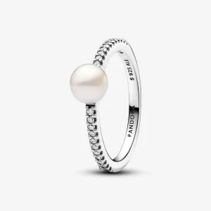 (bilde for) Pandora Behandlet ferskvannskulturperle og Pavé Ring - 193158C01