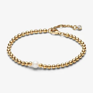 (bilde for) Pandora Behandlet Ferskvannskulturperle og Sølvkuler Armbånd - 563173C01