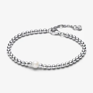 (bilde for) Pandora Behandlet Ferskvannskulturperle og Sølvkuler Armbånd - 593173C01