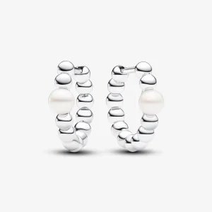 Pandora Behandlet Ferskvannskulturperle og Sølvkuler Øreringer - 293178C01 (bilde for) Pandora Behandlet Ferskvannskulturperle og Sølvkuler Øreringer - 293178C01