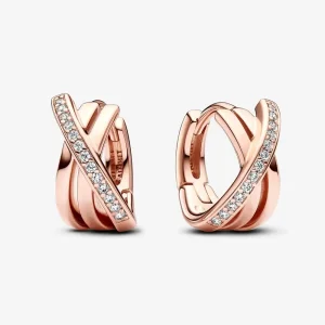 (bilde for) Pandora Crossover Pavé Øreringer - 283150C01