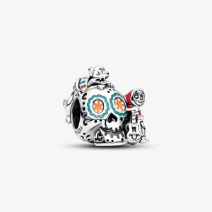 (bilde for) Pandora Disney Pixar Coco Miguel & Dante Selvlysende Hodeskalle Charm - 792817C01