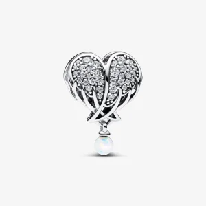 (bilde for) Pandora Funklende Englevinger og Hjerte Charm - 792980C01