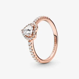 (bilde for) Pandora Funklende Hevet Hjerte Ring - 188421C02