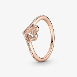 (bilde for) Pandora Funklende Ønskebeinhjerte Ring - 189302C01