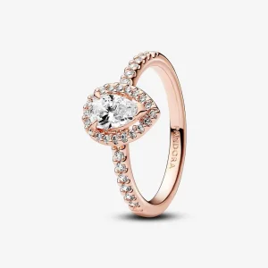 (bilde for) Pandora Funklende Pæreformet Sirkel Ring - 182835C01