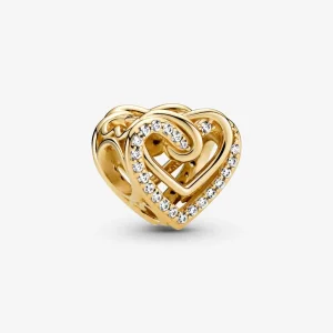 (bilde for) Pandora Funklende Sammenflettede Hjerter Charm - 769270C01