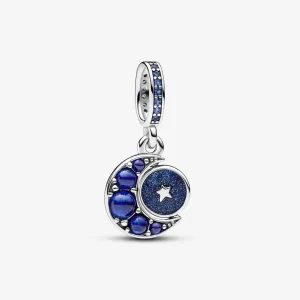 (bilde for) Pandora Funklende Snurrende Måne Hengende Charm - 792979C01