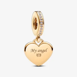 (bilde for) Pandora Inngraverbar Hjerteformet Tag Hengende Charm - 768761C01
