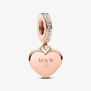 (bilde for) Pandora Inngraverbar Hjerteformet Tag Hengende Charm - 788761C01