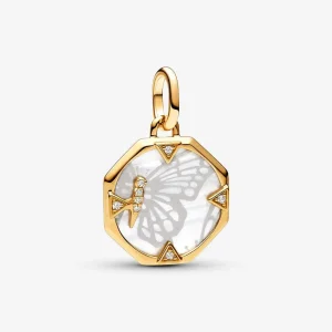 (bilde for) Pandora ME Perlemorskimrende Sommerfugl Medaljong Charm - 763366C01