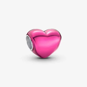 (bilde for) Pandora Metallisk Rosa Hjerte Charm - 793337C03