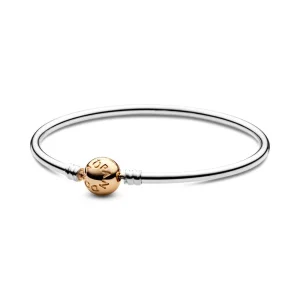 (bilde for) Pandora Moments Silver & Gold Bangle - 590718