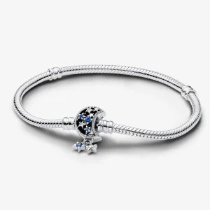 Pandora Moments Slangekjedearmbånd med Funklende Måneformet Lås - 592819C01 (bilde for) Pandora Moments Slangekjedearmbånd med Funklende Måneformet Lås - 592819C01