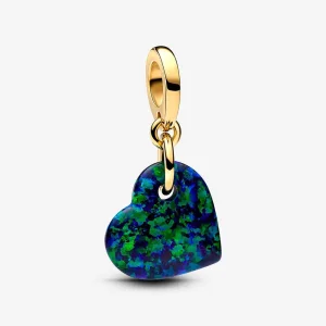 (bilde for) Pandora Opaliserende Grønt Hjerte Hengende Charm - 763348C01