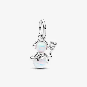 (bilde for) Pandora Opaliserende Snømann Hengende Charm - 792981C01