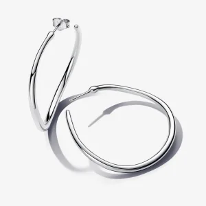 (bilde for) Pandora Organisk Formet 42 mm Åpen Hoop Øreringer - 293299C00