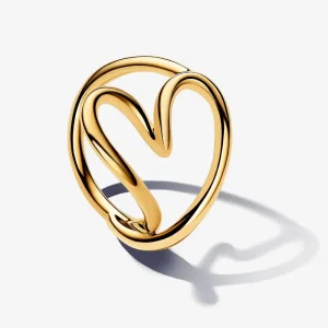 (bilde for) Pandora Organisk Formet Hjerte Ring - 163288C00