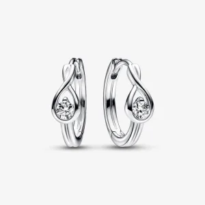 (bilde for) Pandora Øredobber i sterlingsølv med 0,20 ct TW G-J VS+ rund briljant utmerket slipt laboratoriedyrket diamant - 292412C01