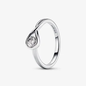 (bilde for) Pandora Ring i sterling sølv med 0,25 ct TW G-J VS+ rund briljant utmerket slipt laboratoriedyrket diamant - 199442C01