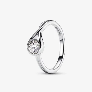 (bilde for) Pandora Ring i sterling sølv med 0,50 ct TW G-J VS+ rund briljant utmerket slipt laboratoriedyrket diamant - 199445C01
