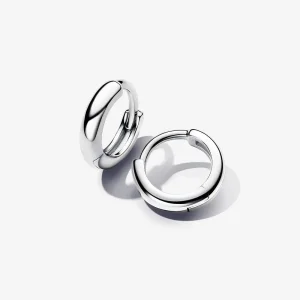 (bilde for) Pandora Rund Huggie Hoop Øreringer - 293286C00