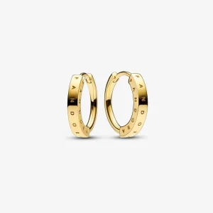(bilde for) Pandora Signature I-D Hoop Øreringer - 252228C00