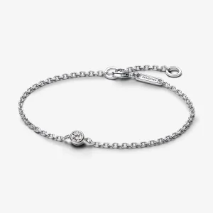 (bilde for) Pandora Sterling sølv armbånd med 0,15 ct TW G-J VS+ rund briljant utmerket slipt laboratoriedyrket diamant - 592847C01