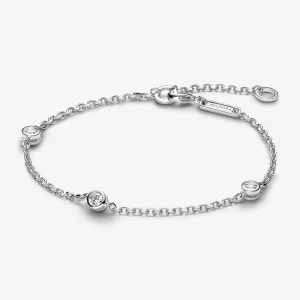 (bilde for) Pandora Sterling sølv armbånd med 0,30 ct TW G-J VS+ rund briljant utmerket slipt laboratoriedyrket diamant - 593109C01