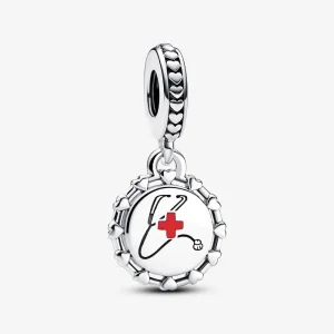 (bilde for) Pandora Stetoskop Engravable Dingle Charm - 792275C00_E013