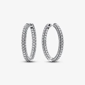 (bilde for) Pandora Timeless Pavé Enkel Rad Øreringer - 293016C01
