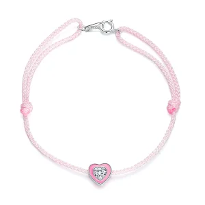 (bilde for) Pandora Style Pink Heart Anklet - SCT022