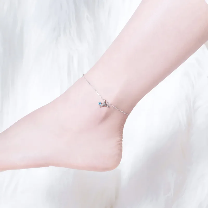 (bilde for) Pandora Style Silver Mermaid Hale Anklet - SCT004 - Vis 3