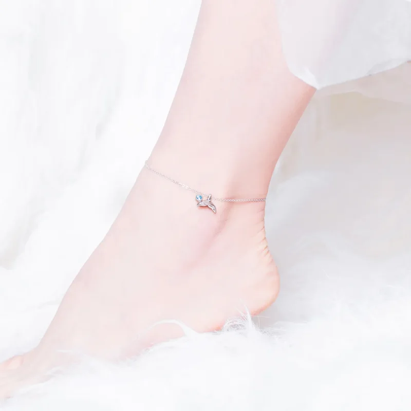 (bilde for) Pandora Style Silver Mermaid Hale Anklet - SCT004 - Vis 5