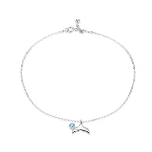 (bilde for) Pandora Style Silver Mermaid Hale Anklet - SCT004