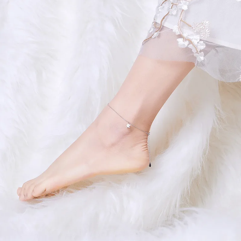 (bilde for) Pandora Style Silver Starry Anklet - SCT009 - Vis 3