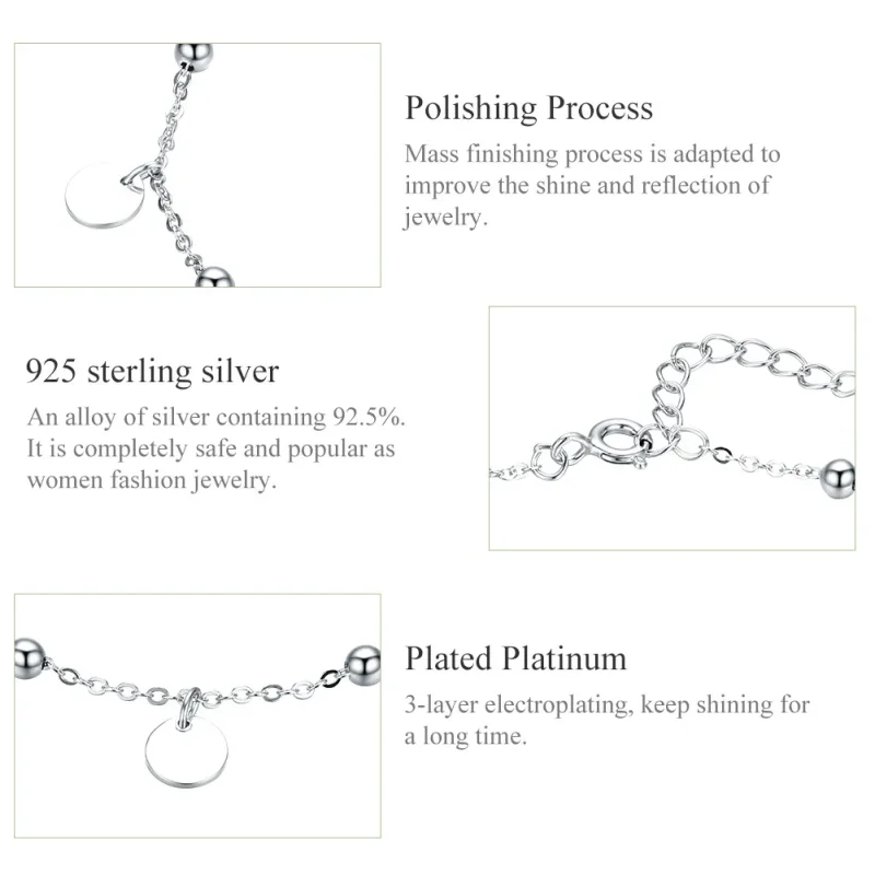(bilde for) Pandora Style Silver The Memory Anklet - SCT011 - Vis 6