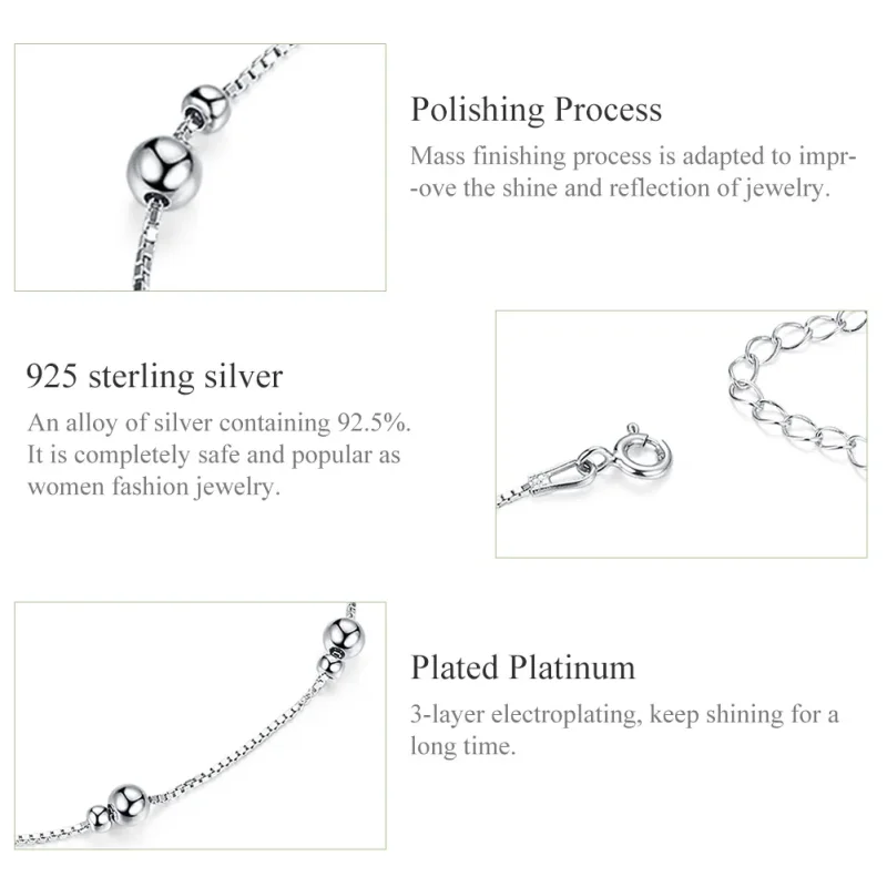 (bilde for) Pandora Style Silver The Relationship Anklet - SCT005 - Vis 5