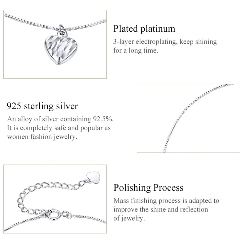 (bilde for) Pandora Style Sølv Beautiful Love Anklet - SCT013 - Vis 6